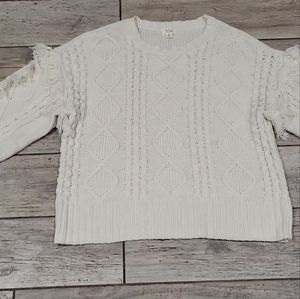 Ana Womens Med Fringed pullover sweater